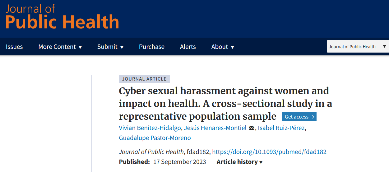 Cyber sexual harassment against women and impact on health. A